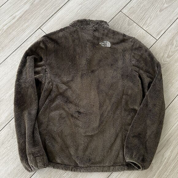 THE NORTH FACE Osito Fleece Jacket Womens MEDIUM Brown Borg Full Zip Fuzzy Coat - Picture 8 of 9